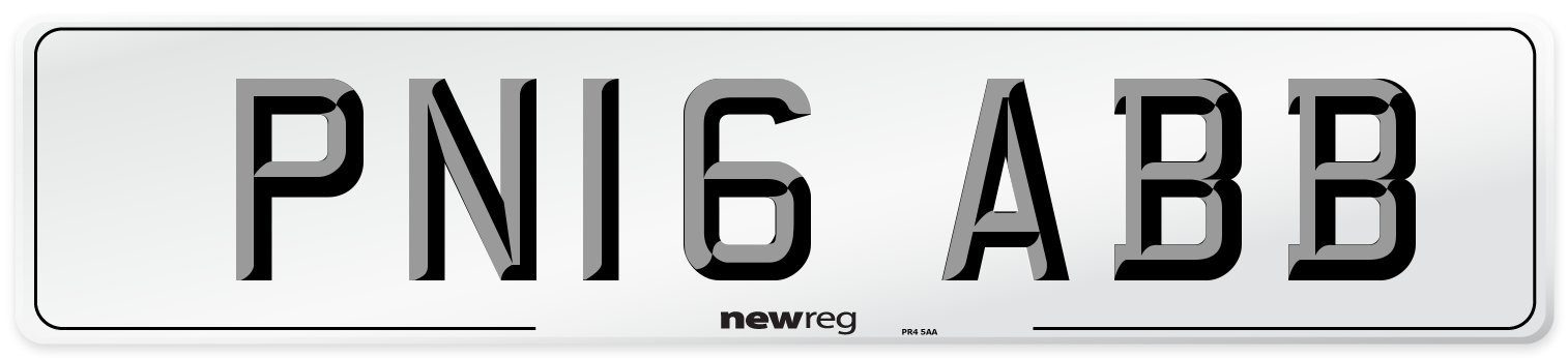 PN16 ABB Number Plate from New Reg